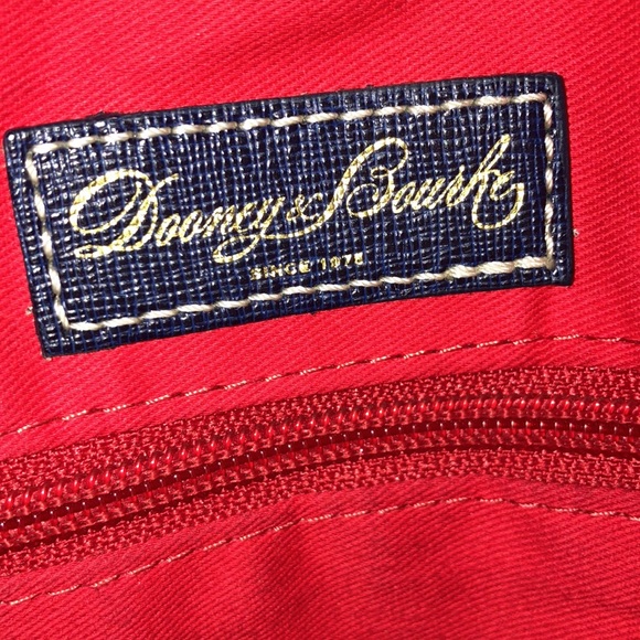 Dooney & Bourke Watercolor Stripe  navy blue and multi color tote - Picture 7 of 14